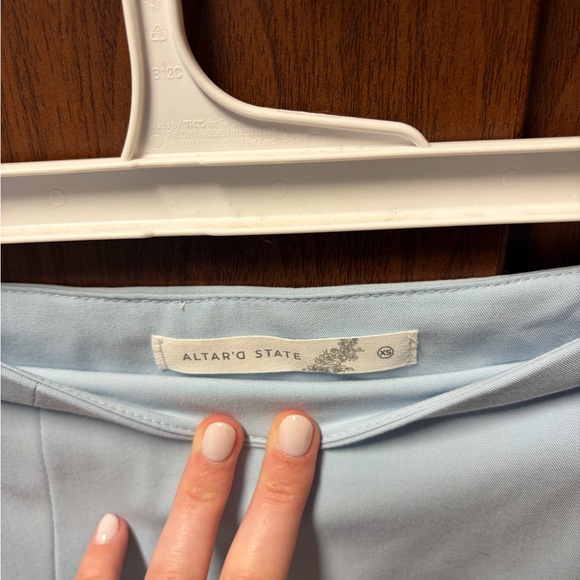 Light Blue Women's Shorts with Bows - Picture 2 of 4